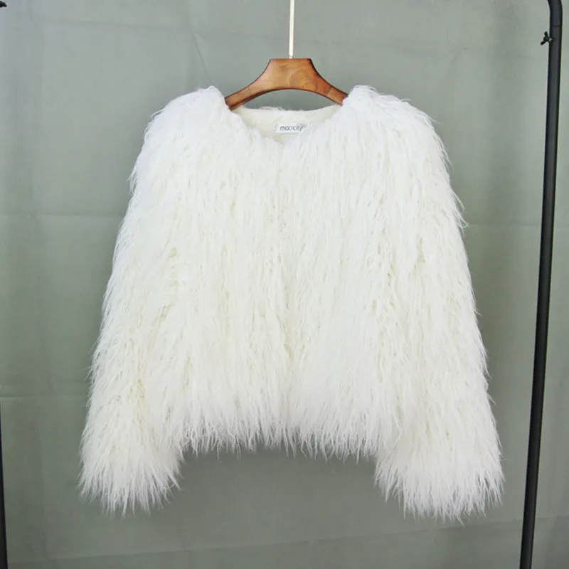 Kwaliteit Strand Wol Jas Vrouwen Kleurrijke Warme Faux Bont Jas Vrouwen Losse Pluche Jas Dames Herfst Winter Shaggy Outewear 2819