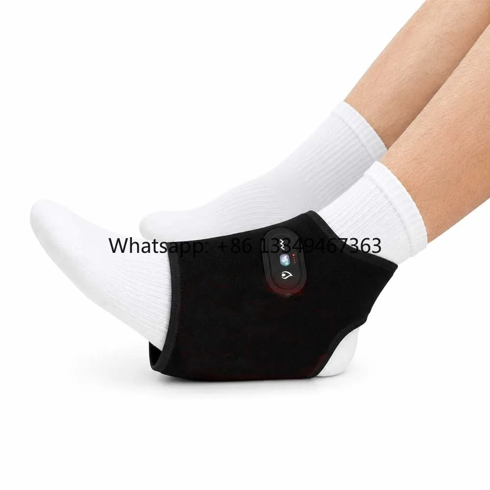 660nm 850nm LED Therapy Heated Ankle Massage Belt Wireless Electric Infrared Light Therapy Wrap for Foot Ankle