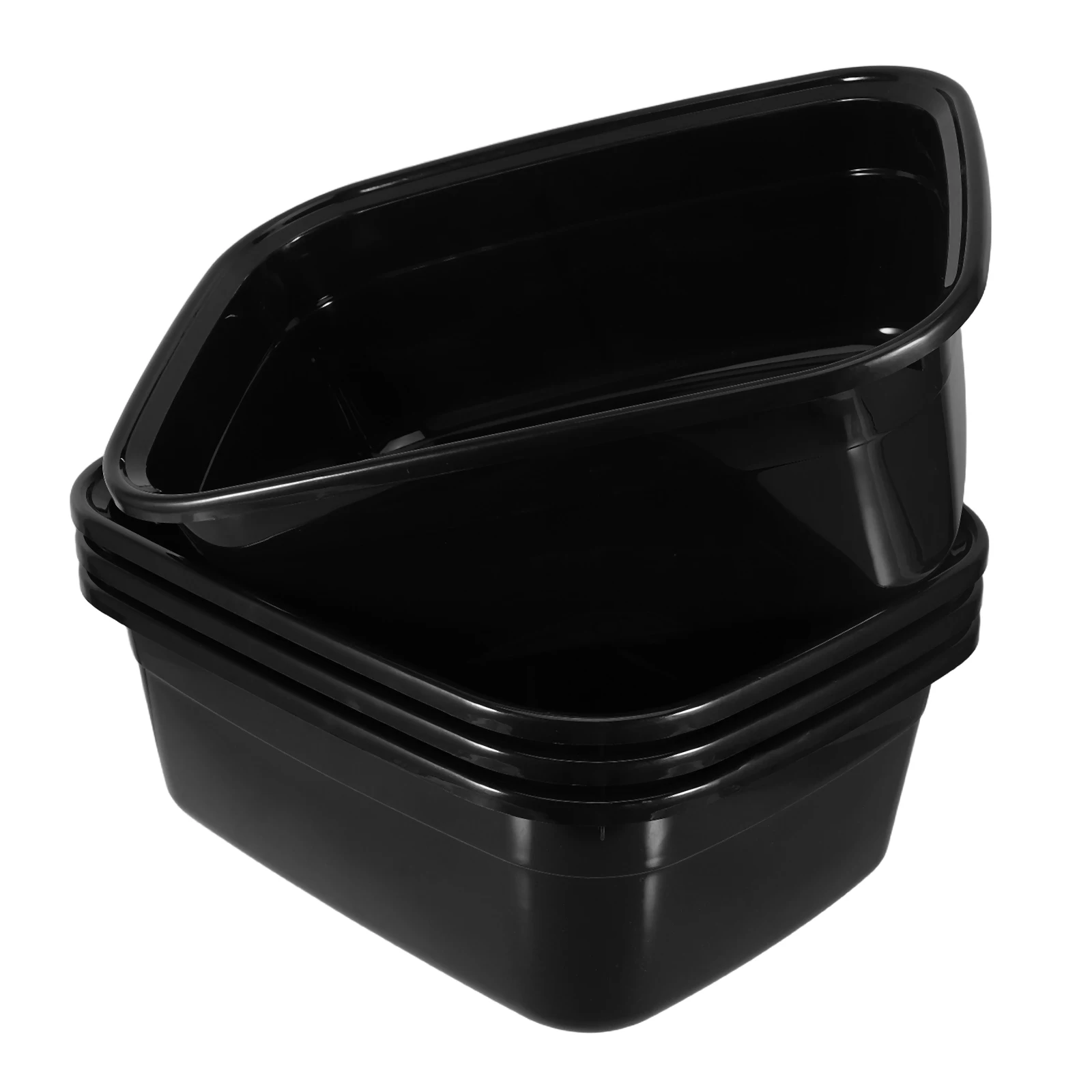

4pcs Plastic Wash Basin Large Capacity Lightweight Durable Laundry Foot Hair Face Washing Kitchen Sink Bucket Student Dorm