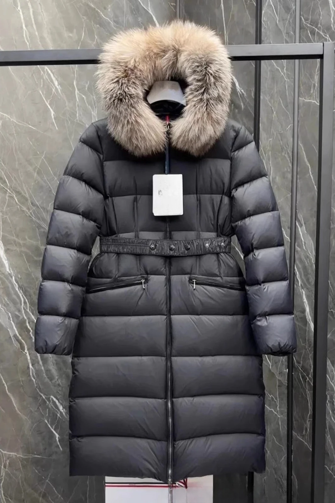 

Winter New Women's Down Jacket Windproof Hooded Commuter Long Edition Parker Down Jacket