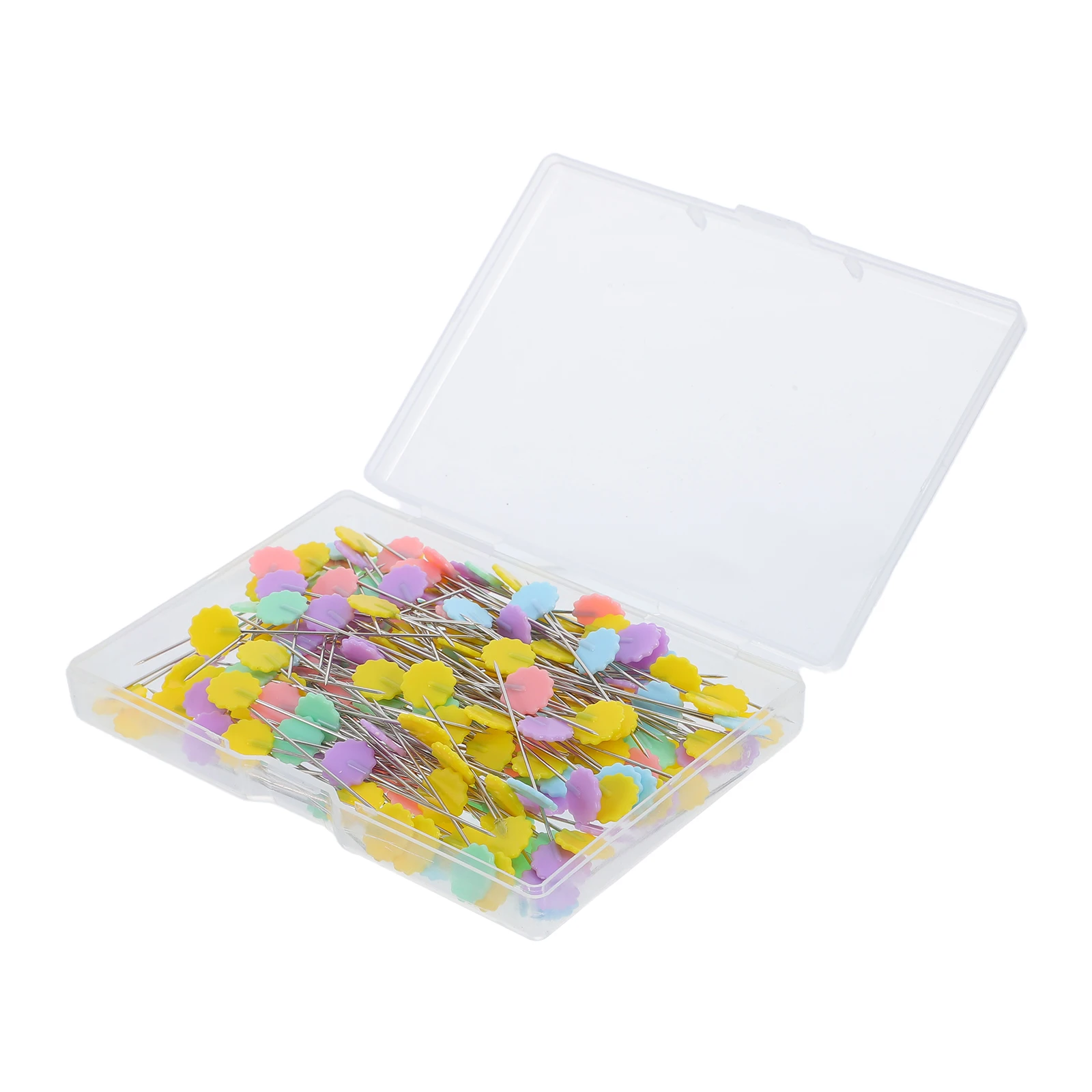 

200 Pcs Plum Shaped Pin Diy Sewing Locating Flower Head Pins Clothes Decoration