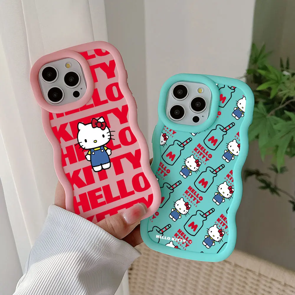 Cute Cat Funny Hellos Kittys Phone Case For OPPO Reno 2 4 5 6 7 7Z 8 8T 10 11 Z Pro 4G 5G Candy Color Soft TPU Back Cover