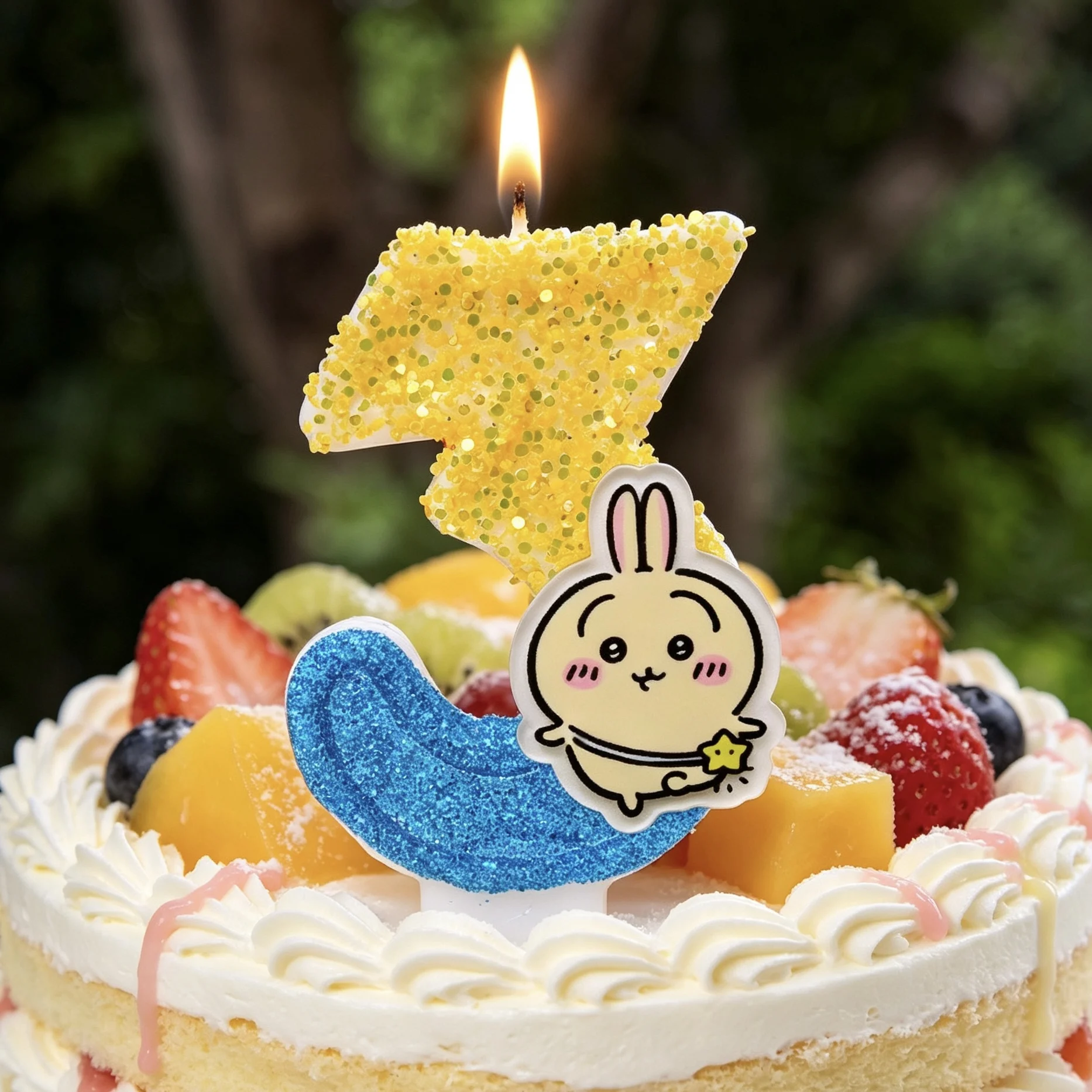 Chiikawa Usagi Zahlenkerzen Niedliche Tierfiguren Kuchendekoration Ornament für Kindergeburtstag Feierliche Anlässe