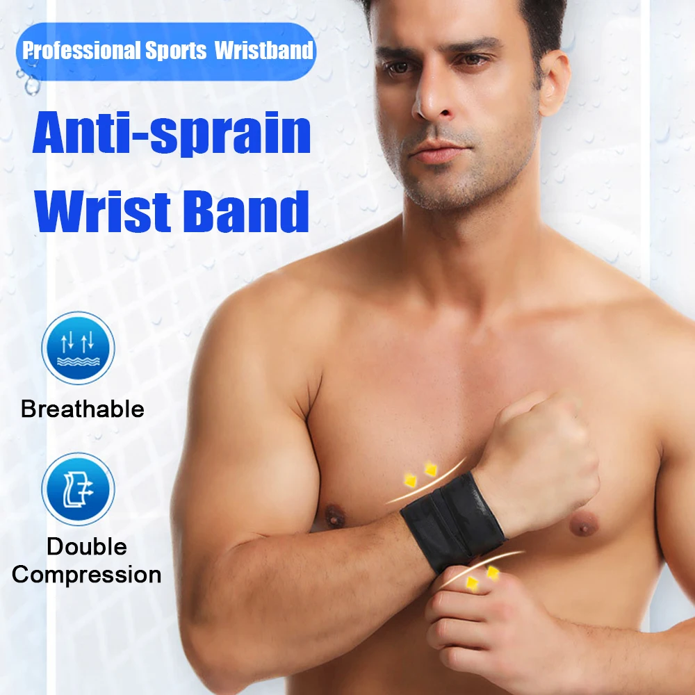 BraceTop Sports Wrist Compression Wraps Wrist Support Brace Strap for Fitness Weightlifting Basketball Tennis Wrist Pain Relief