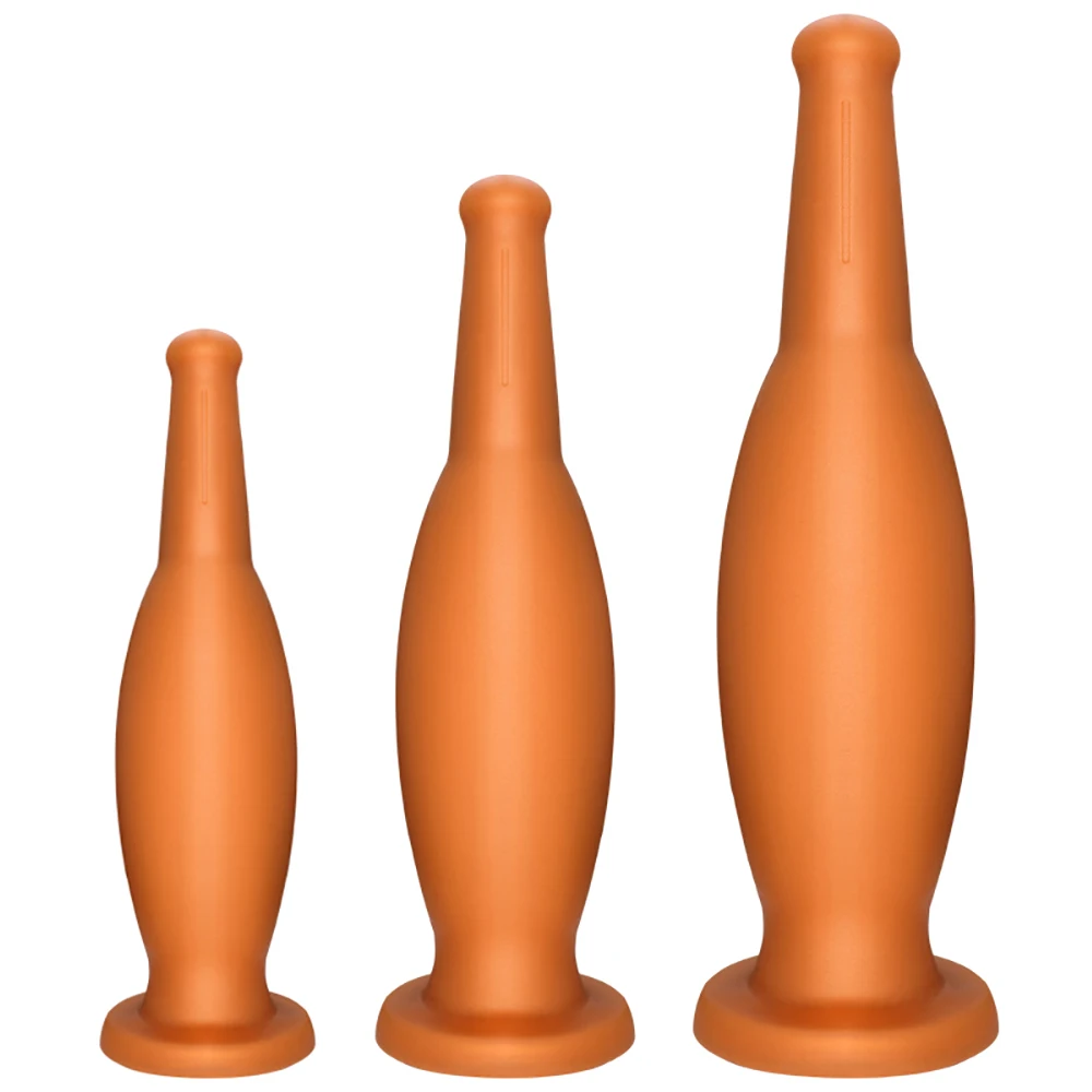 Consoladores de tapón Anal de gran tamaño de silicona líquida, botella de vino de imitación, dilatador Anal, tapón Anal, estimula la vagina y el ano, Juguetes sexuales