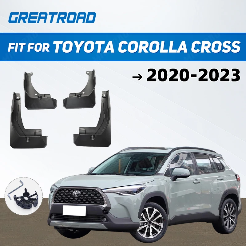 Брызговики для Toyota Corolla Cross 2020 2021 2022 2023, брызговики на крыло, передние и задние брызговики, автомобильные аксессуары