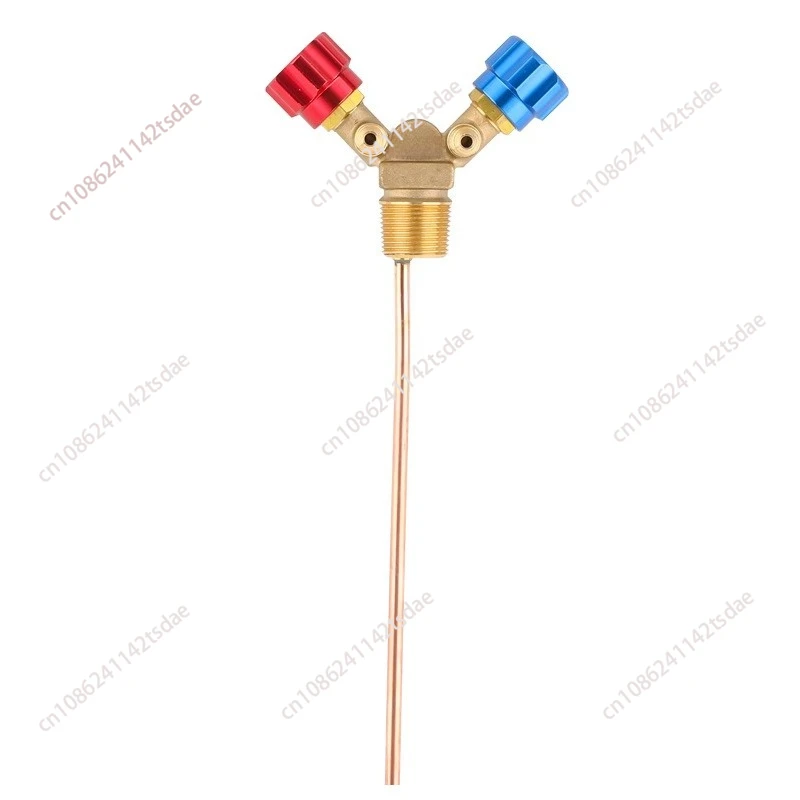 

Refrigerant recovery special valve explosion-proof switch 30CM long copper tube QF-13 high and low pressure horn valve