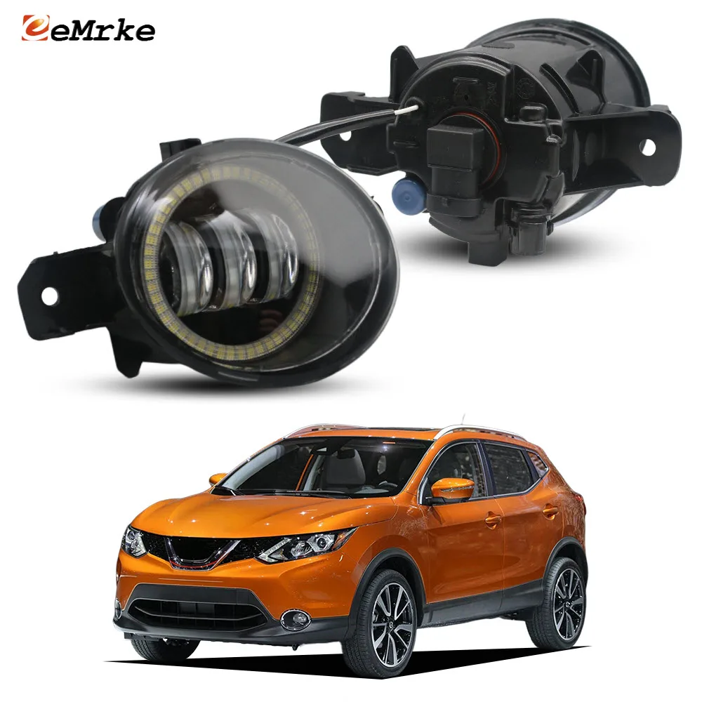

OEM Style Led Fog Lights Angel Eye DRL For Nissan Rogue Sport North America 2017 2018 2019 Front Bumper Daytime Running Lamp