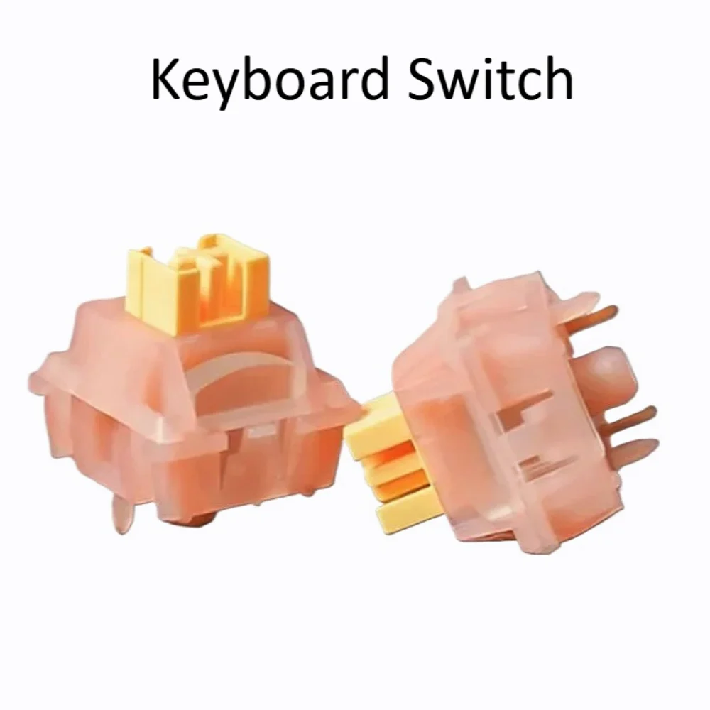 

Outemu Silent Peach V3 Keyboard Switch Lightguide Pole 5 Pin Hot Swap PA66 Pre Lubed POM 21mm Spring PC DIY Parts Switch
