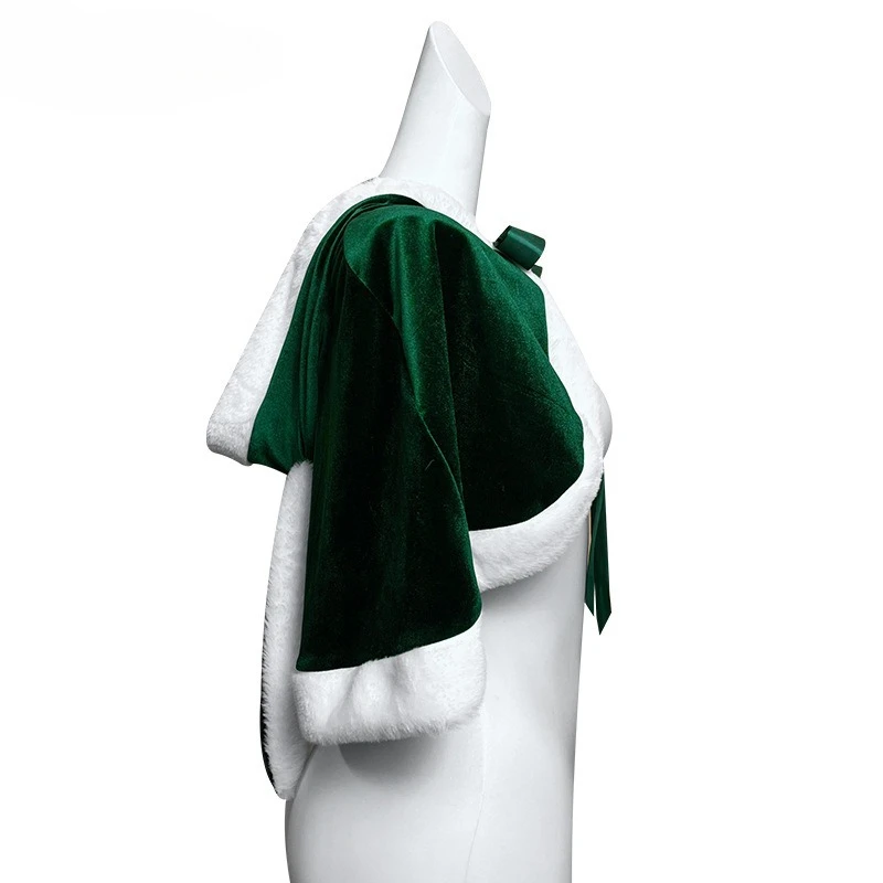 Kostium Świąteczny Damski Kobieta Święty Mikołaj Cosplay Zimowy Króliczek Peleryna Płaszcz Stroje Impreza Bożonarodzeniowa