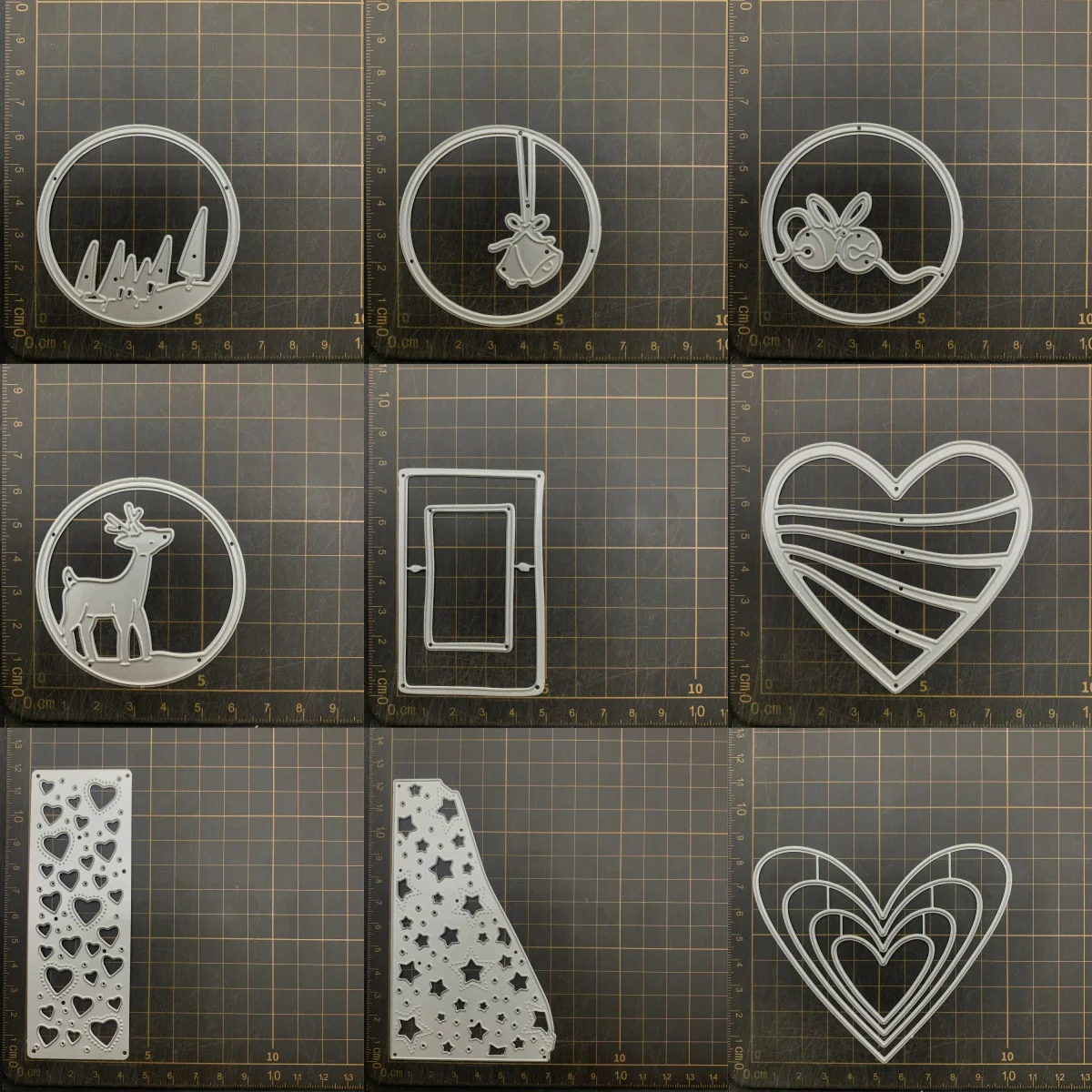 9 kinds Frame Circle Hearts Metal Cutting Dies Stencils For DIY Scrapbooking Decorative Embossing Handcraft Die CutsTemplate