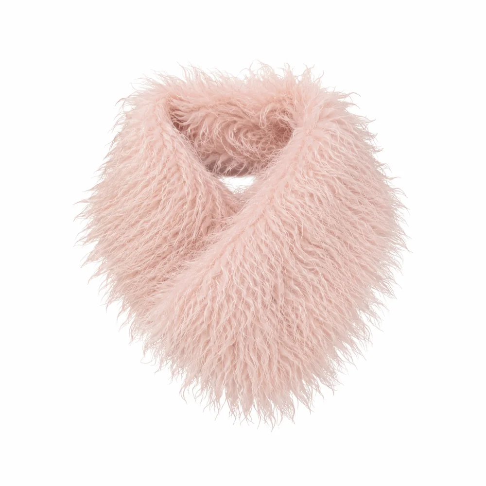 Cozy Wool Scarf Thickened Warm Fur Collar Scarf Windproof Neck Cover Scarf Winter