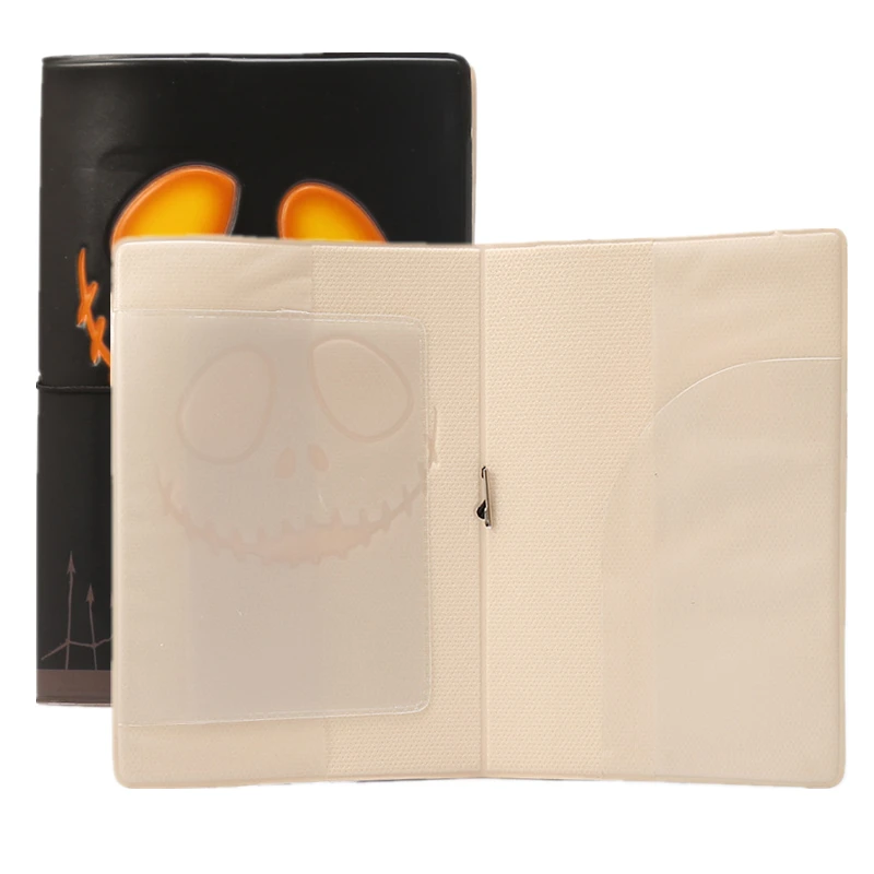 

1Pc Halloween Pumpkin Passport Holder Travel Wallet Passport Cover Case with ID Credit Card Slots Pocket Passport Protector