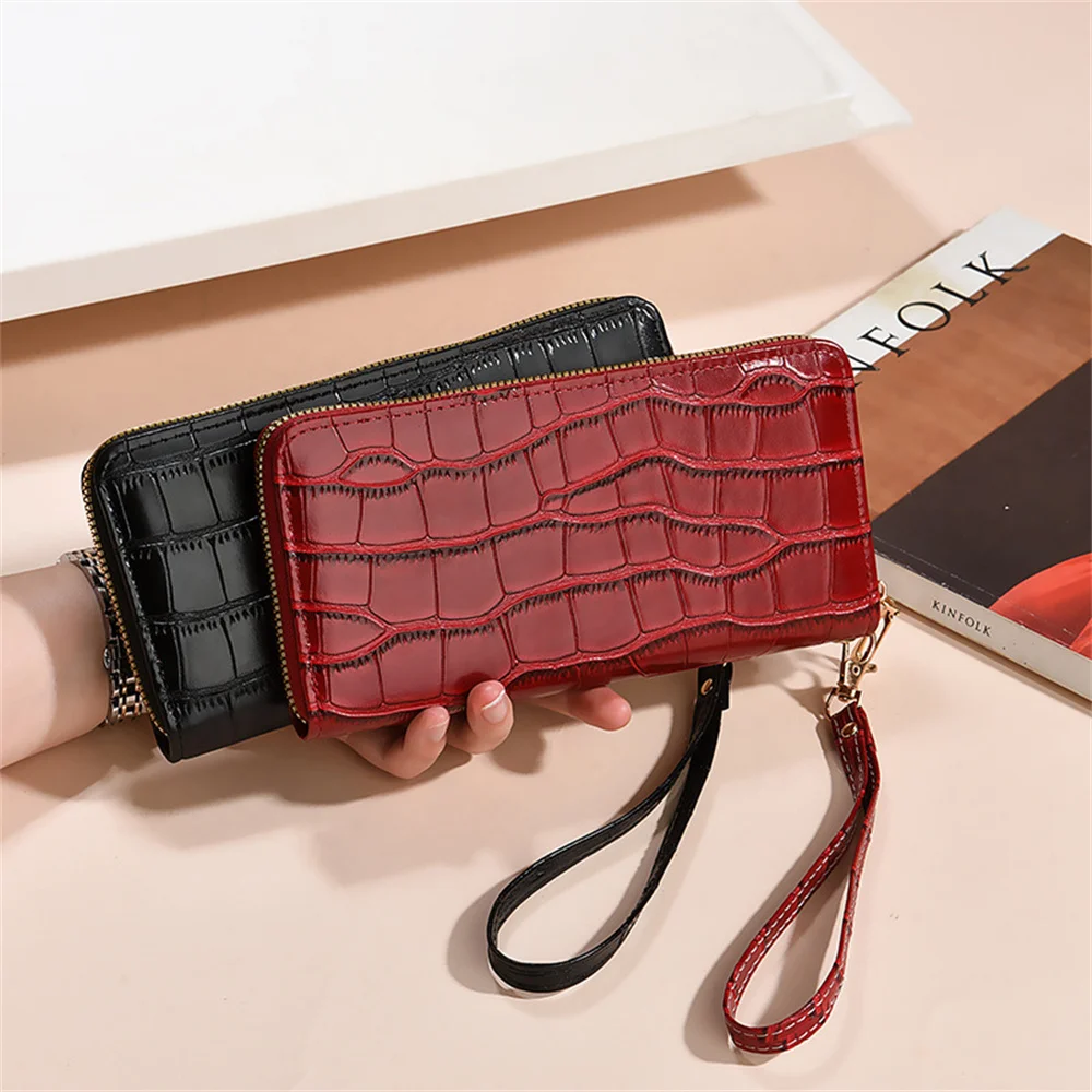 New Trendy Korean Version  Large Capacity WalletWomen's Pu Handbag Multifunctional Long And Portable Wallets For Women