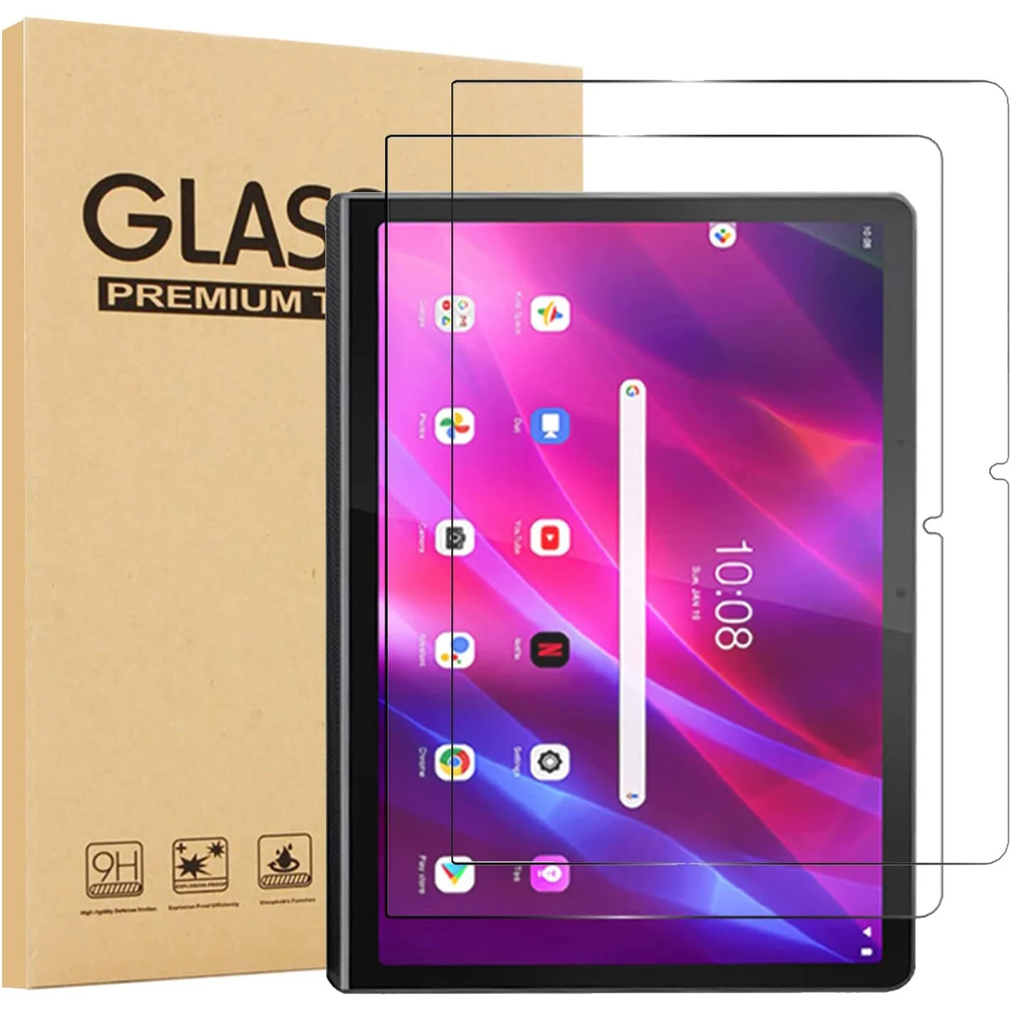 [2 Pack] Fit Lenovo Yoga Tab 11 (YT-J706F) 9H Tempered Glass Film Protection Shield Screen Protector