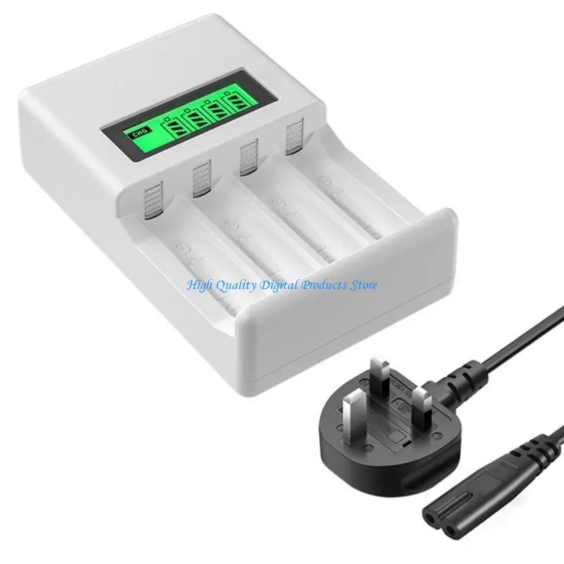 

U2JE Battery with 4 Slot Individually for AA LR03 Rechargeable Batteries LCD Screen Battery for NIMH
