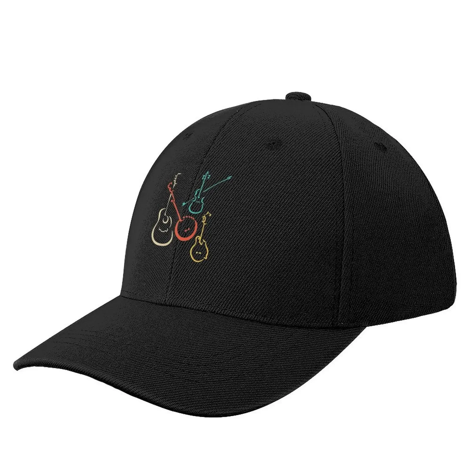 Retro bluegrass guitars banjos fiddles mandolins Baseball Cap cute Vintage Women Men's