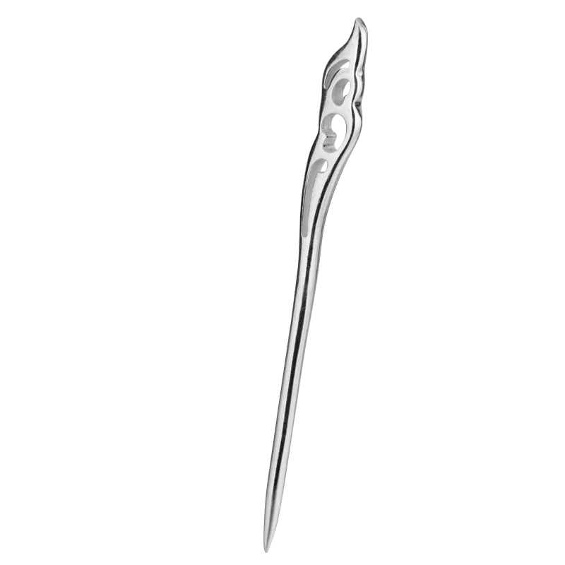 Handmade New Silver Plated Hairpin Antique Style Moon-Lanyon Simple Hair Accessories Plate Hair Cheongsam for Body Protection
