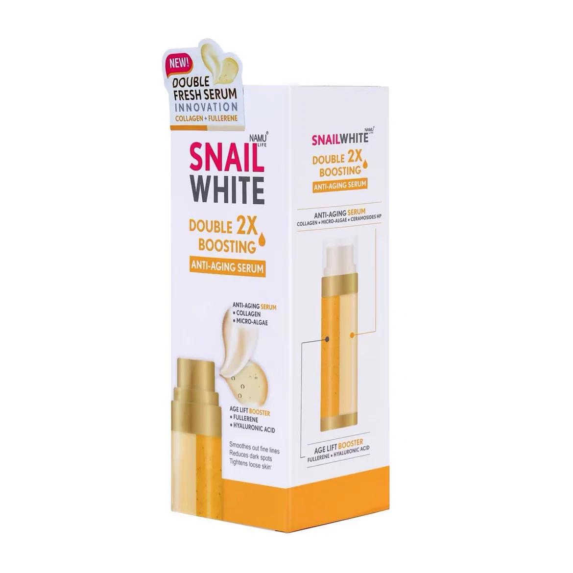 Thailand Snail White Double Tube Essence Liquid Firming And Brightening Skin Color 80ml Original