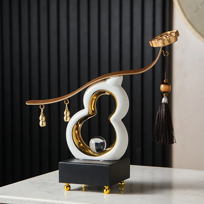 

Zml everything goes well gourd desktop decoration office living room wine cabinet decoration