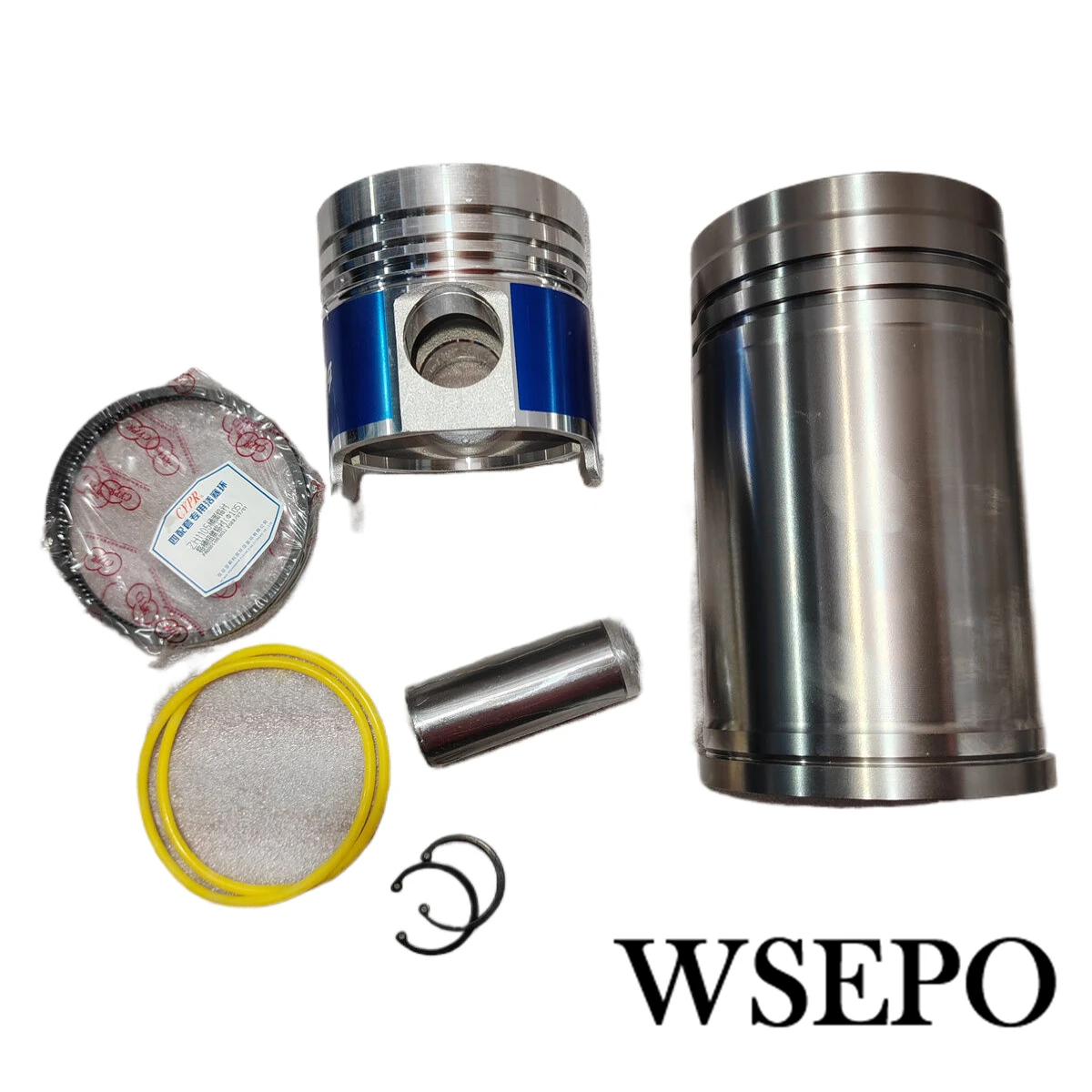 Cylinder Sleeve Liner Piston Kit(06 PC Kit) for Direct Injection ZS1105 4 Stroke Small Water Cooled Diesel Engine