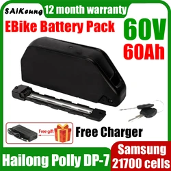 60V Ebike Battery Hailong Bafang Battery Hihg Power 25ah 500W 30ah 800W 40ah 1500W 50ah 2000W 60ah 3000W 21700 lithium batteries