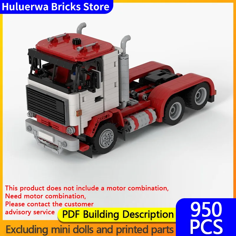 

City Car Model MOC Building Bricks F89 Heavy Duty Tractor Truck Modular Technology Gifts Holiday Assemble Children Toys Suit