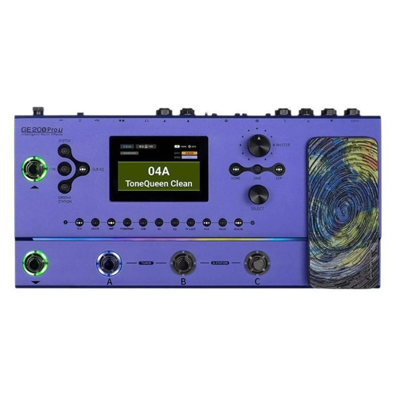 GE200pro electric guitar comprehensive effect device, speaker simulation phrase loop drum machine backing track device
