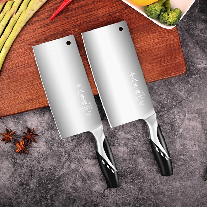 

SHIBAZI Chopping Knife Meat Butcher Cleaver Vegetable Knife Stainless Steel Sharp Chef Slicing Knife Cutting Kitchen Knives