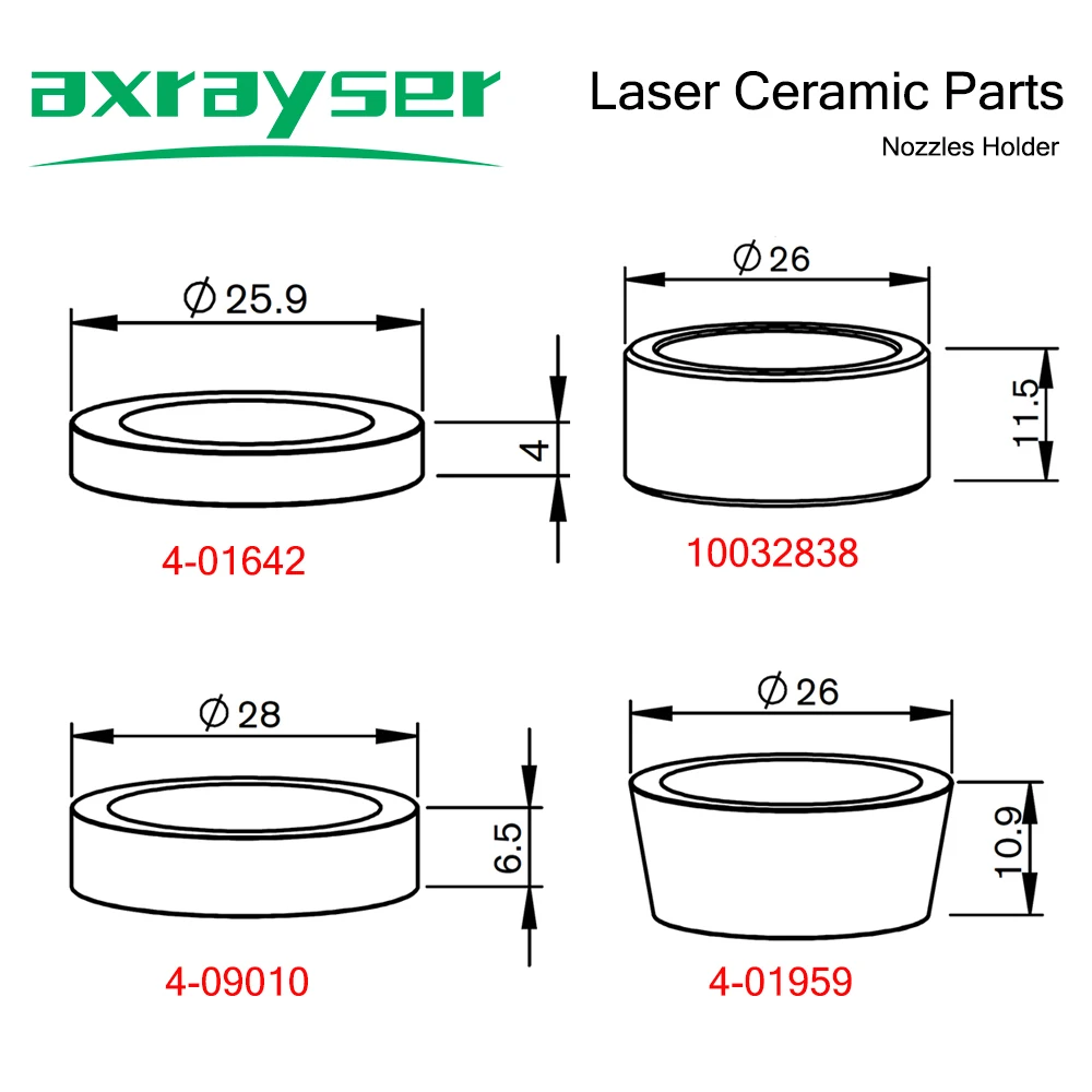 Laser Ceramic Ring Nozzles Holder for Bystronic Fiber Cutting Machine