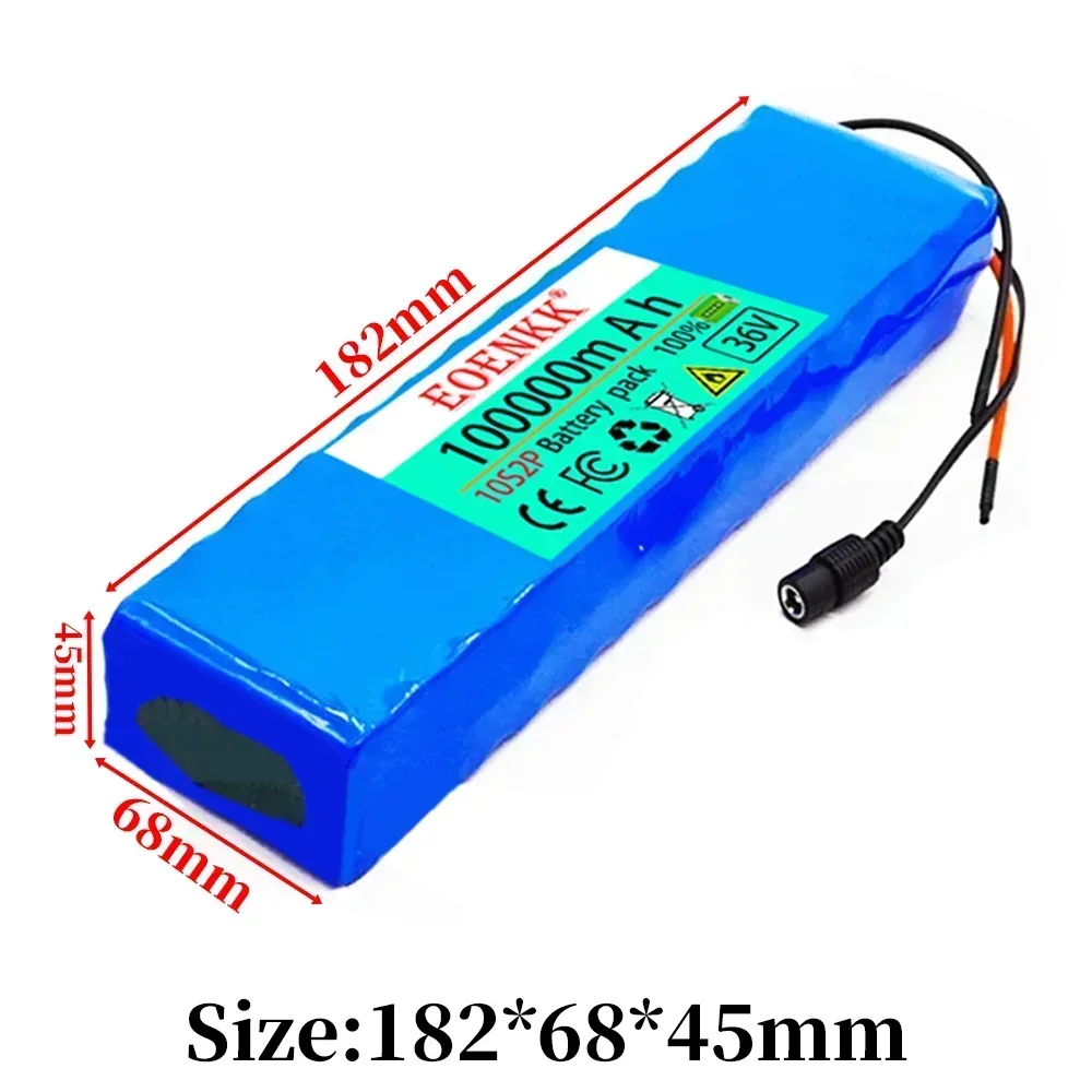 Electric Scooter 36V 10S2P 100Ah 18650 Battery Pack 500W 36v Lithium  Li-ion Battery