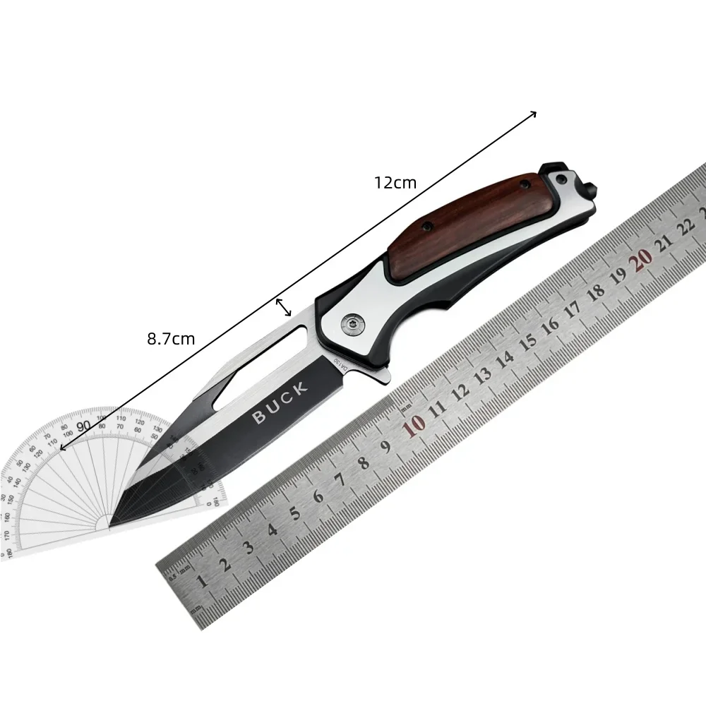 High Quality Outdoor Pocket Folding Knife BK DA130 EDC Camping Knife 5Cr13 Blade Wood Handle Survival Hiking Hunting Tool