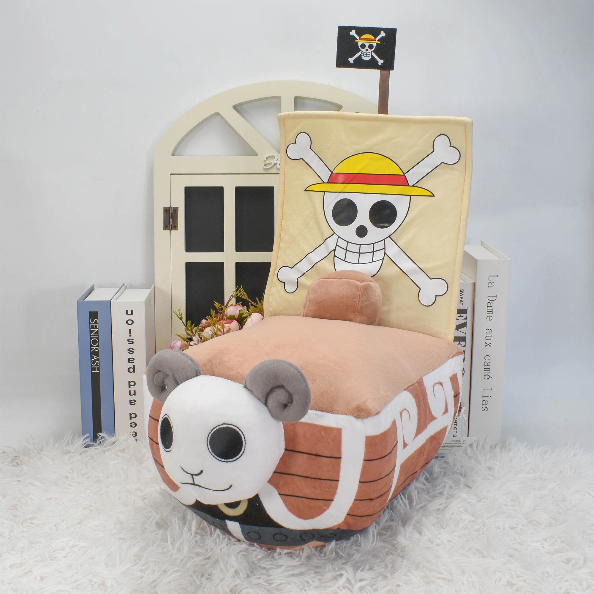 Anime Asli One Piece Thousand Sunny Going Merry Laboon Mainan Mewah Boneka Anime Lucu Boneka Peluche Hadiah Ulang Tahun