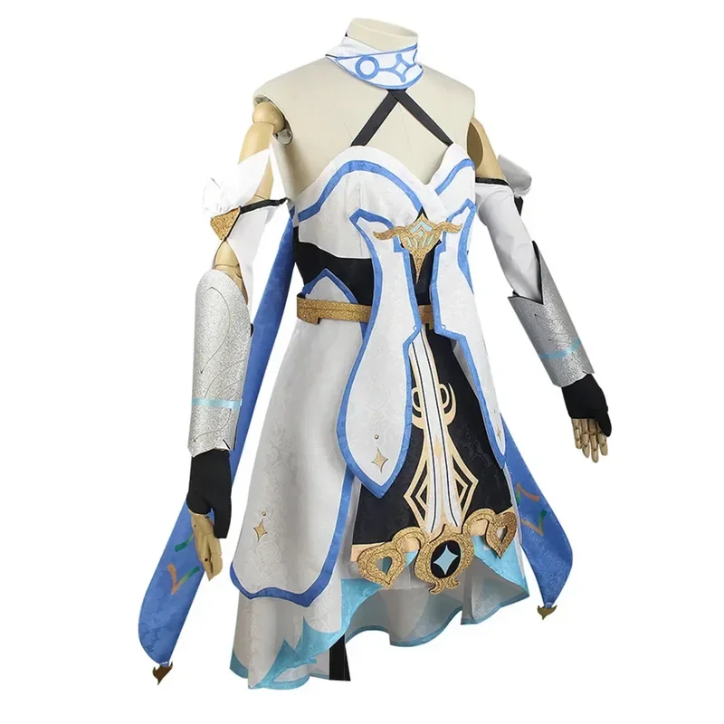 MN1 Lumine bright cosplay lumens costume alumina wig hair Yuanshen game impact traveler women clothes dress wig set party ou9 *