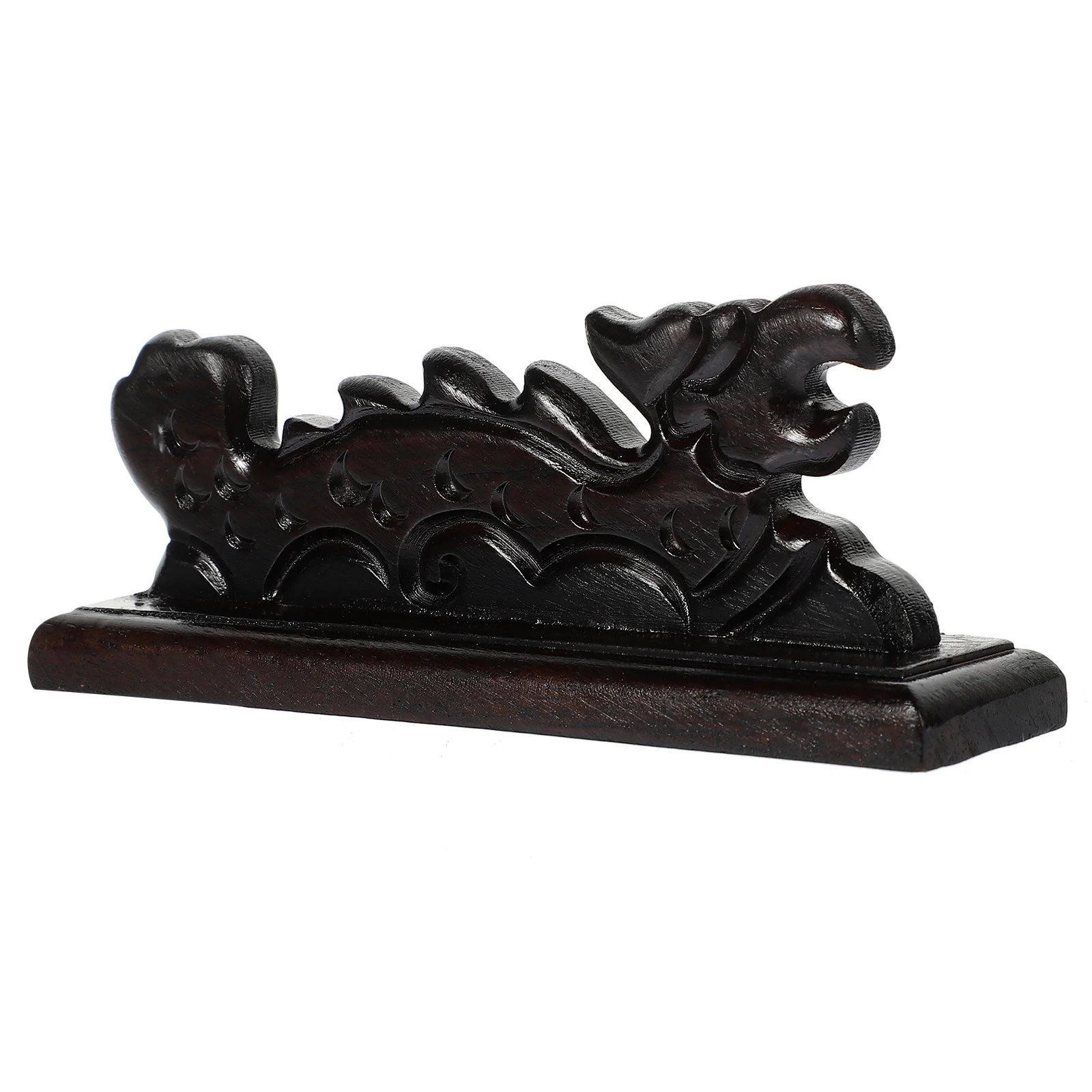 

1Pcs Dragon Head Pen Holder Chinese Calligraphy Brush Rack Wooden Ink Pen Stand Organizing Desktop Ornament