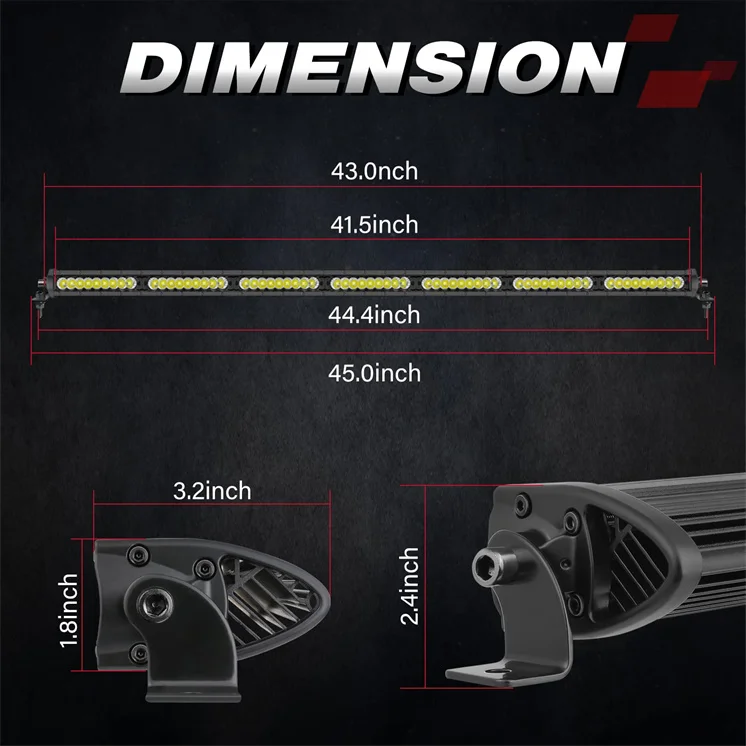 40 Inch 189W LED Light Bar for Offroad Chrome or Black Aluminum Automobile Front Roof Light LED Roof Mounting Lights