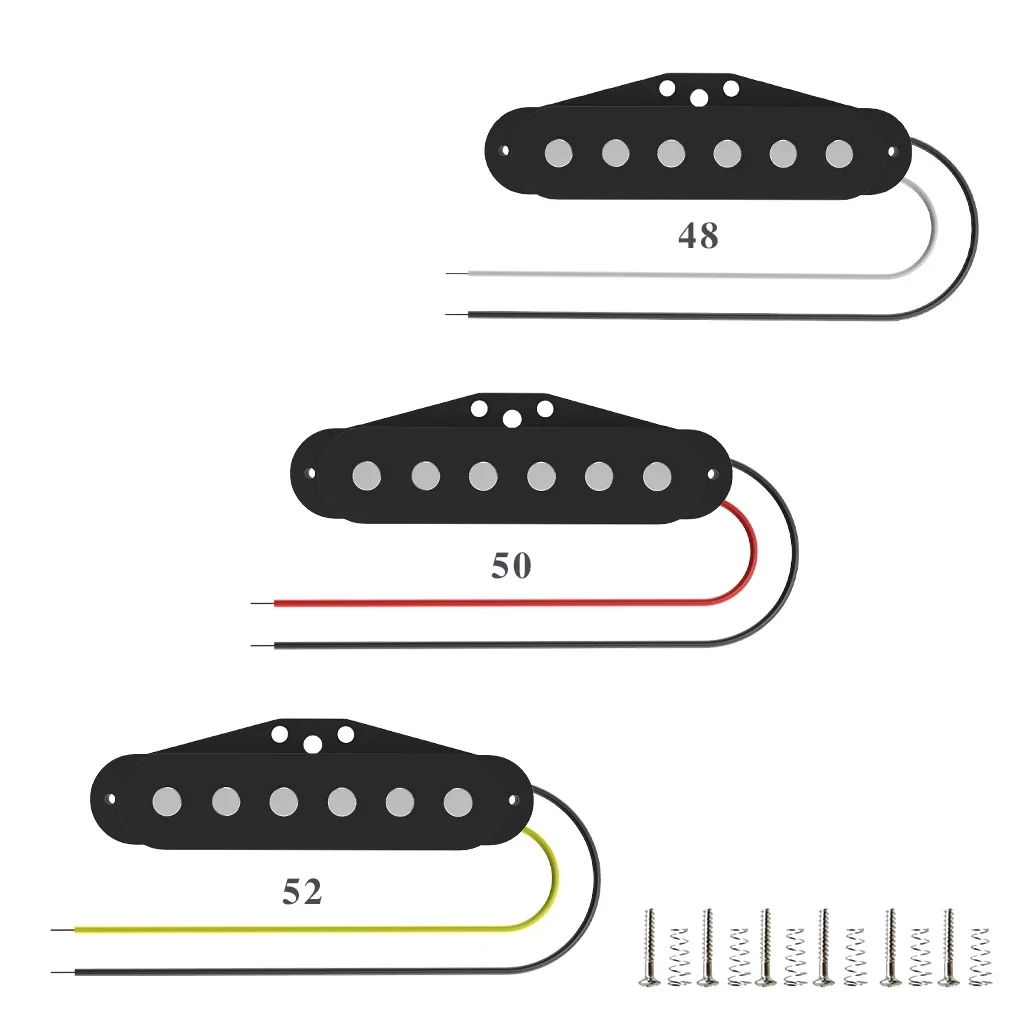 LOOK Guitar Pickup Single Coil Pickups Guitar Neck&Middle&Bridge Pickup for ST Squier Electric Guitar Replacement Part Set