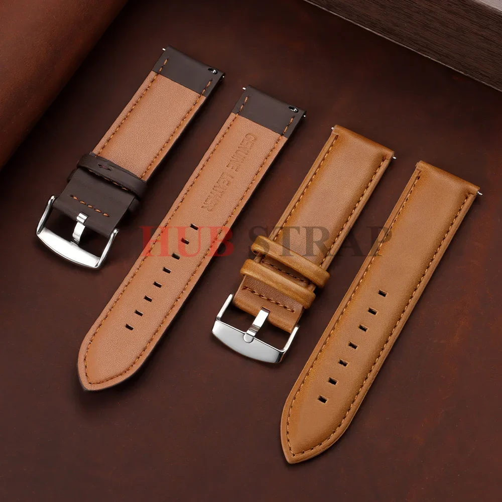 18mm 20mm 22mm Schnellverschluss Echtleder-Uhrenarmband für DW für Omega Schwarz Braun Rot Dornschließe Uhrenzubehör – Detail 8