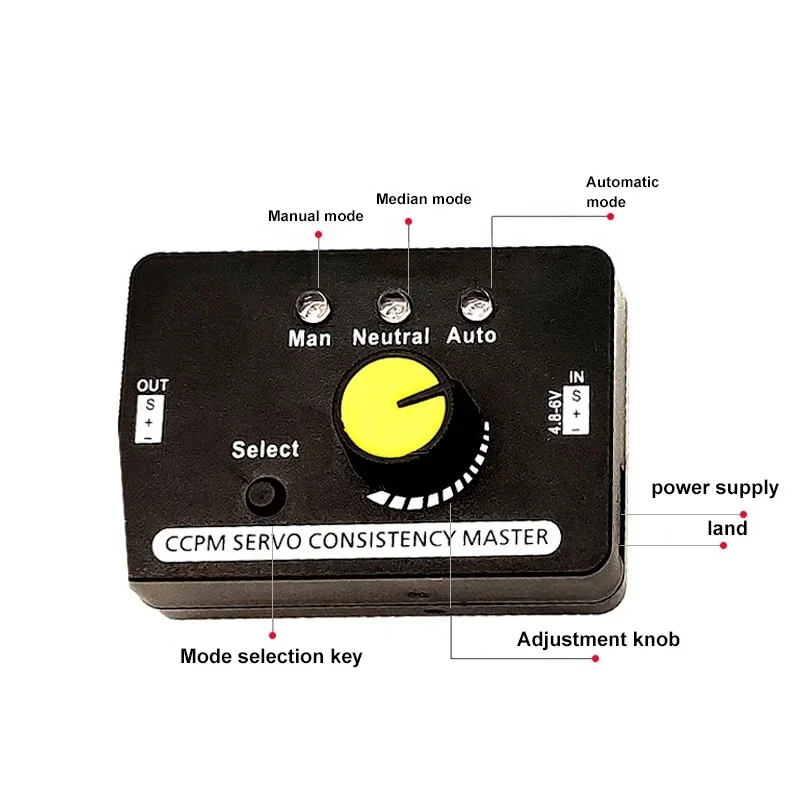Servobador multifunción, controlador de velocidad ECS de 3 canales, comprobador de canales de potencia CCPM, maestro de consistencia Servo para pieza de Dron RC, 5 uds.
