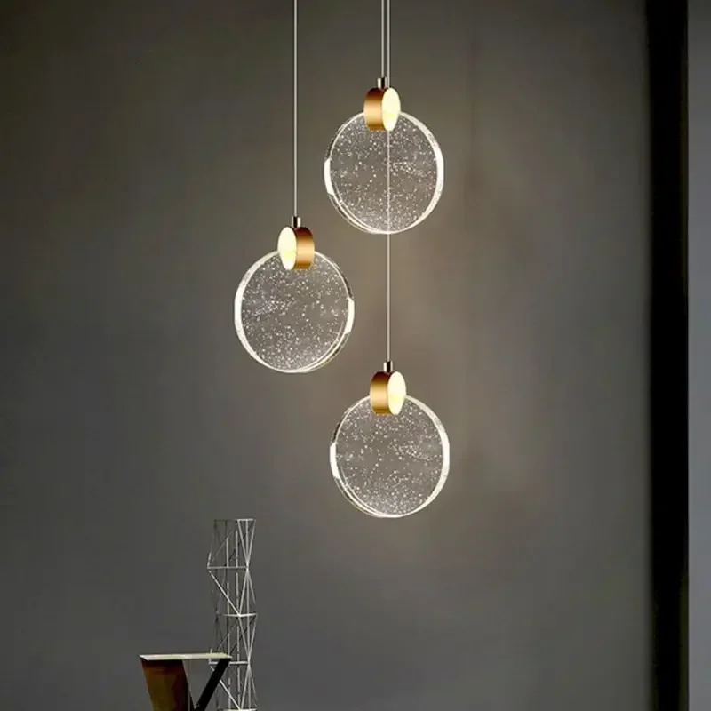 Moderne Minimalistische Kristallen Bubbel Hanglamp Led Kroonluchter Lamp Voor Slaapkamer Nachtkastje Trap Home Decor Hanglamp Glans