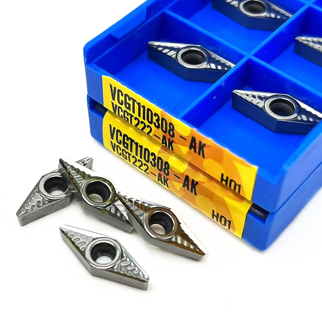 VCGT110302 VCGT110304 VCGT110308 AK H01 Aluminum inserts metal wood turning tools CNC Turning Inserts Copper aluminum tools
