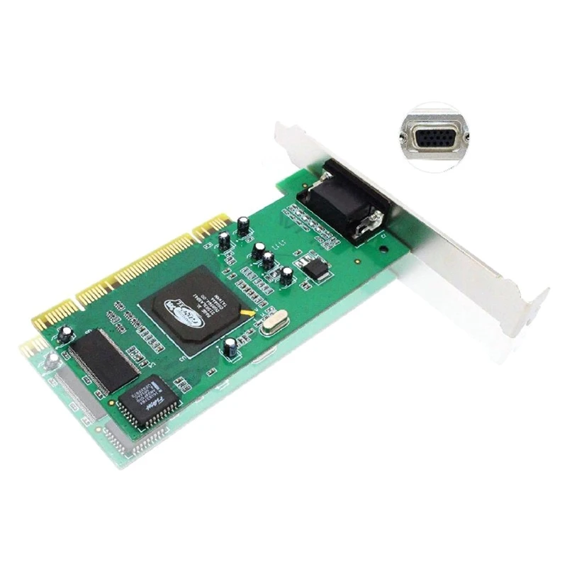 Dropship 32Bit PCI Graphics Card ATI Rage XL 8MB Multi-Display VGA Video Tractor PC Card