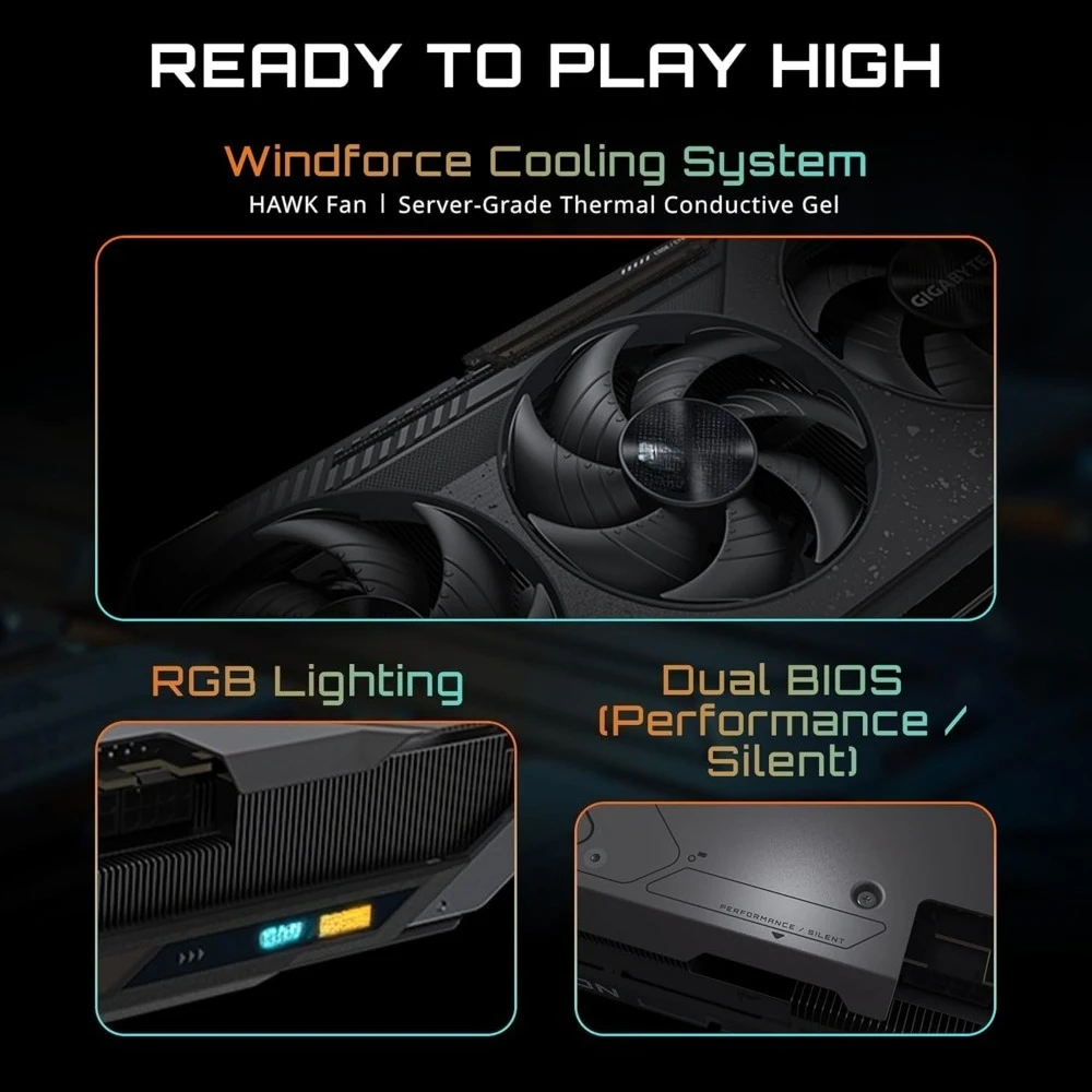 بطاقة رسومات Radeon RX 9070 Gaming OC 16G، PCIe 5.0، 16GB GDDR6، GV-R9070GAMING OC-16GD بطاقة فيديو #3