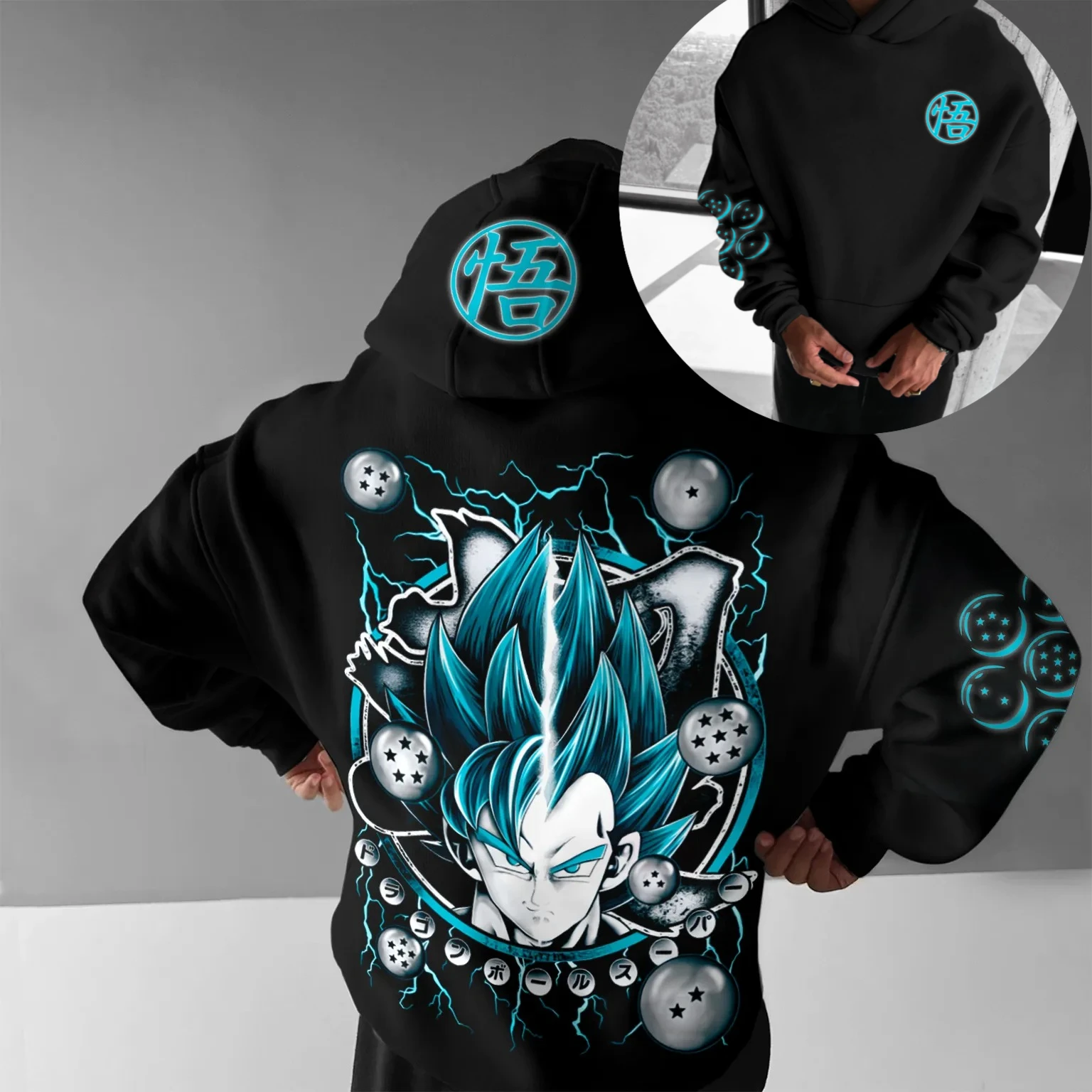 

Dragon Ball Autumn and Winter Japanese Hot Blood Animation Classic Character Hoodie Men's and Women's Top Casual and Comfortable