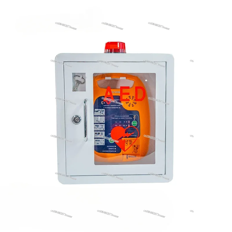 Portable Automated External Defibrillator (AED) Storage Hanging Box: Emergency First Aid Alarm System Cabinet