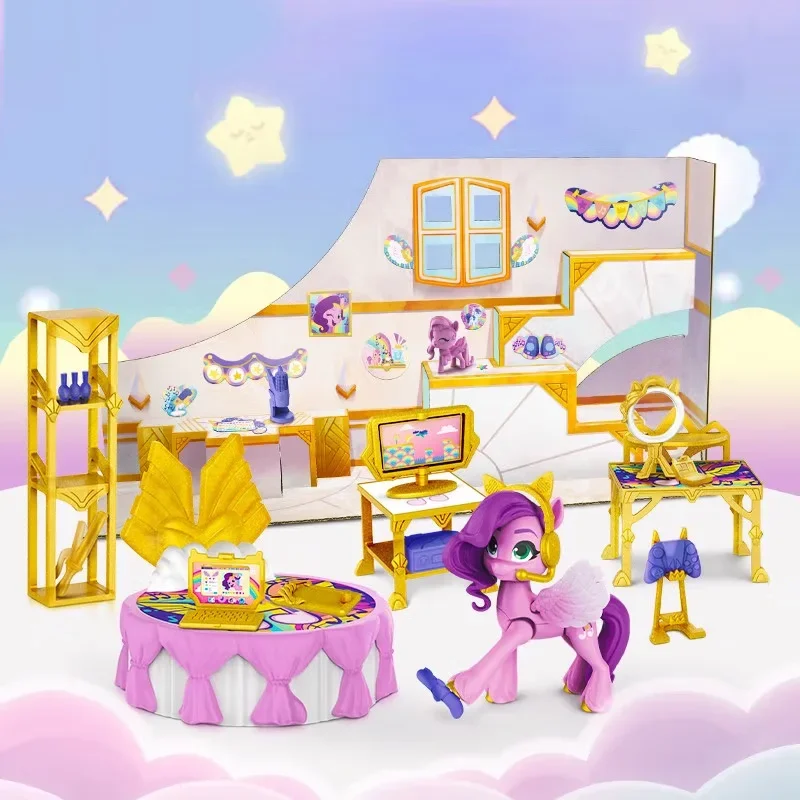 Hasbro My Little Pony Fantasy Scene Set Movie Style Pipp Petals F3883 Lay House Scene Kids Toys Birthday Gift