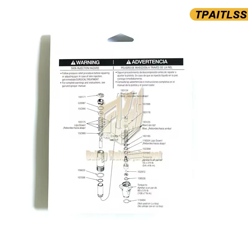 Airless Pulverização Kit de Reparação para Airless Pulverizador Bomba, Peças De Reposição, GRC 1095 5900 1595 10000 MARK V, Alta Pressão, 248213