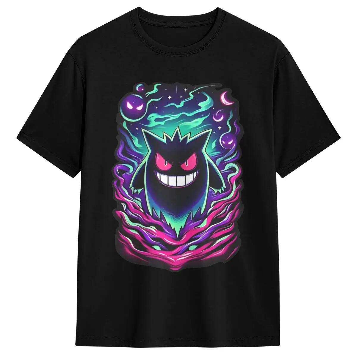 

Футболка Nightmare Pokemon Gengar, летние потрясающие футболки, хлопковая модная футболка для мужчин, повседневные топы с короткими рукавами