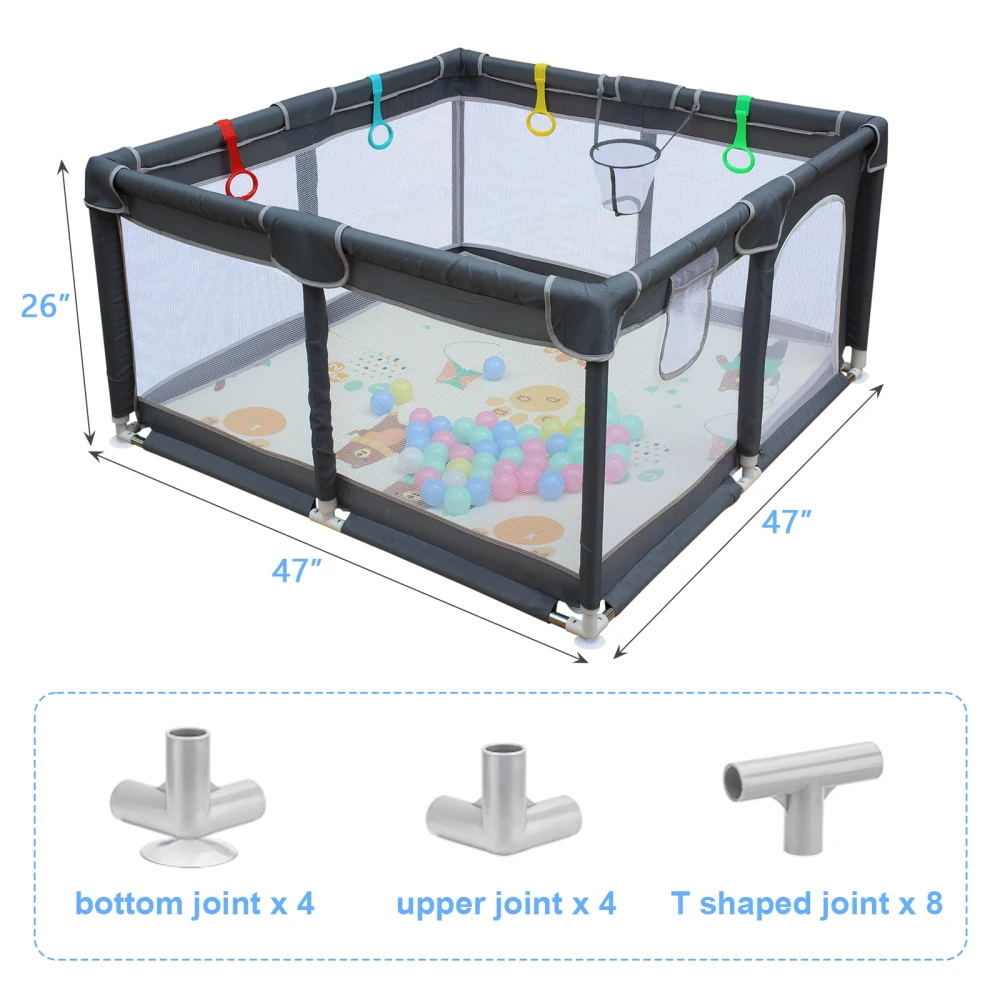 Foldable Baby Gate Playpen, 47