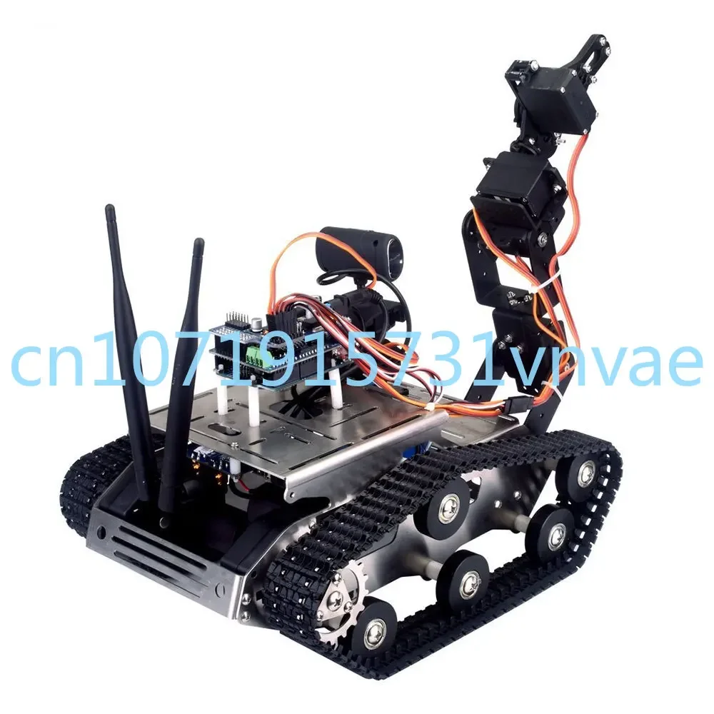 Wireless Wifi Manipulator Robot Car with Arm for Arduino Vehicle Robotics Camera Educational Kit By IOS Android PC Controlled